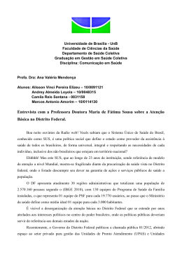 Entrevista com a Professora Doutora Maria de F&aacute;tima Sousa