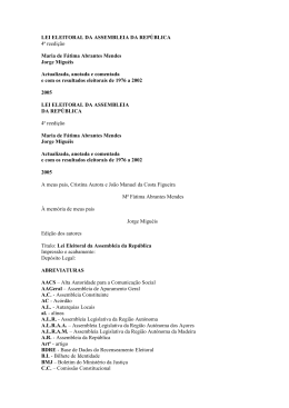 LEAR - Lei Eleitoral - Comiss&atilde;o Nacional de Elei&ccedil;&otilde;es