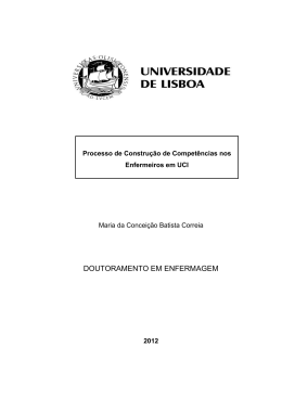 Processo de constru&ccedil;&atilde;o de compet&ecirc;ncias nos enfermeiros em