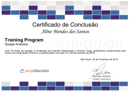 Certificado de Conclus&atilde;o