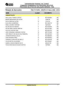 Aprovados 2&ordf; Etapa PAS