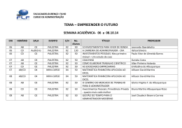 Programa&ccedil;&atilde;o SEMAD - Faculdade Louren&ccedil;o Filho