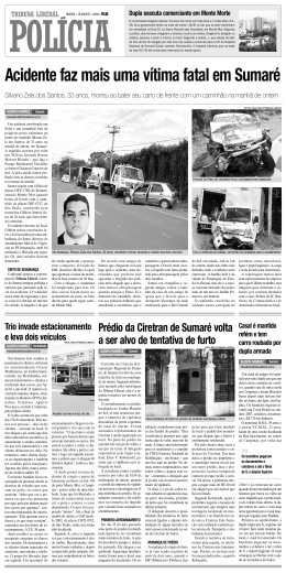 Acidente faz mais uma v&iacute;tima fatal em Sumar&eacute;