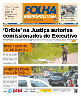 + VEJA MAIS - Folha Metropolitana