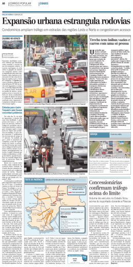 Expans&atilde;o urbana estrangula rodovias