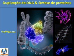 Duplica&ccedil;&atilde;o do DNA & S&iacute;ntese de prote&iacute;nas