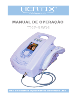 MANUAL DE OPERAÇÃO