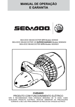 MANUAL DE OPERA&Ccedil;&Atilde;O E GARANTIA