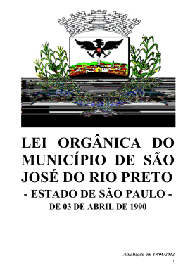 lei org&acirc;nica do munic&iacute;pio de s&atilde;o jos&eacute; do rio preto