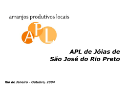 APL de J&oacute;ias de S&atilde;o Jos&eacute; do Rio Preto