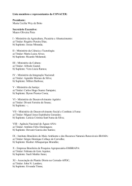 Lista membros e representantes da CONACER
