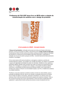 Professora da FAU-USP lança livro no MCB sobre a relação da