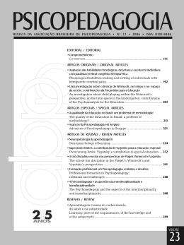 Edi&ccedil;&atilde;o n&ordm; 72 - Revista Psicopedagogia