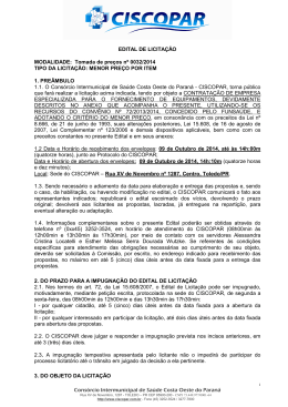(Edital 0032 - compras equipamentos - lei estadual de