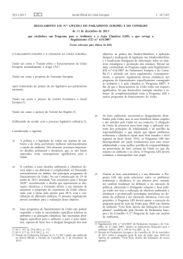 Regulamento (UE) N.º 1293/2013 do Parlamento Europeu e do