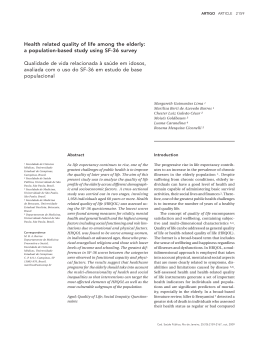 Health related quality of life among the elderly: a