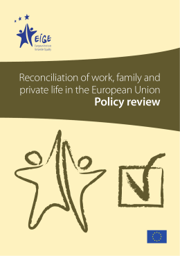 1. European policy review on the reconciliation of work, private