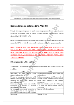 Desvendando as baterias LiFe A123 M1