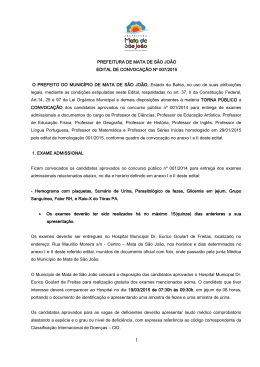 Edital de Convoca&ccedil;&atilde;o