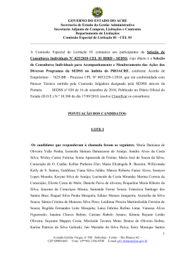 GOVERNO DO ESTADO DO ACRE Secretaria de Estado da Gest&atilde;o