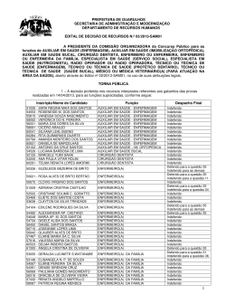 Edital de Decis&atilde;o de Recursos 03/2013