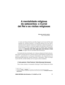 A mentalidade religiosa do setecentos: o Curral del Rei e as