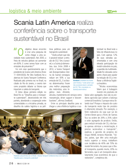 Scania Latin America realiza conferência sobre o transporte
