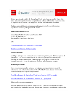 Está se aproximando o início do Oracle OpenWorld Latin America