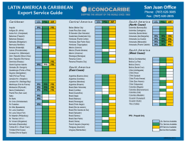 LATIN AMERICA & CARIBBEAN Export Service Guide San Juan Office