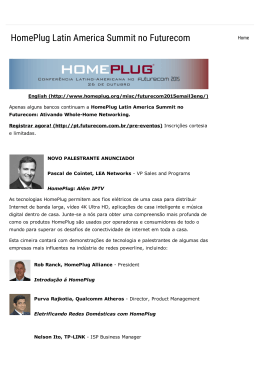 HomePlug Latin America Summit no Futurecom