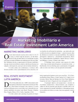 Marketing Imobiliário e Real Estate Investment Latin America