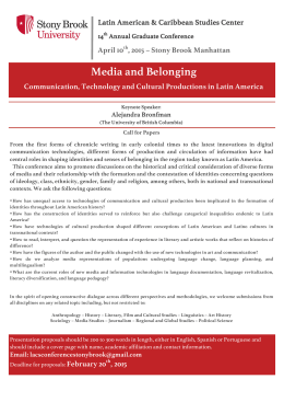 Media and Belonging - Stony Brook University