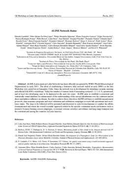 VII Workshop on Lidar Measurements in Latin America Pucon, 2013