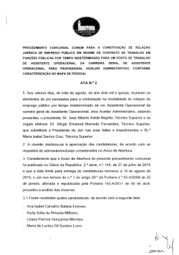 PROCEOIMENTO CONCORSAL COMUM PARA A CONSTITUšÇAO