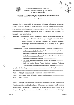Ata nº 1 - Instituto Politécnico de Santarém