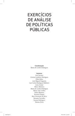 exercícios de análise de políticas públicas