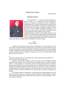 Vida: Por que Psicologia?