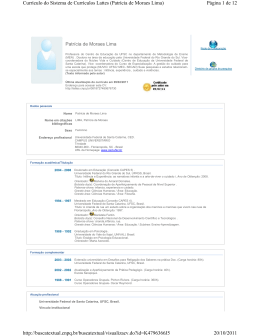 Página 1 de 12 Currículo do Sistema de Currículos Lattes (Patrícia