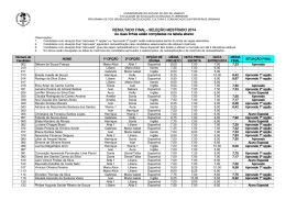 RESULTADO FINAL - SELE&Ccedil;&Atilde;O MESTRADO 2014 - Febf