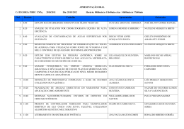 cronograma de apresenta&ccedil;&atilde;o dos trabalhos