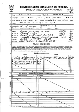 cONFEDERAçÃO BRASILEIRA DE FUTEBOL sÚMuLA E