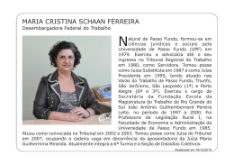 Maria Cristina Schaan Ferreira - Tribunal Regional do Trabalho da