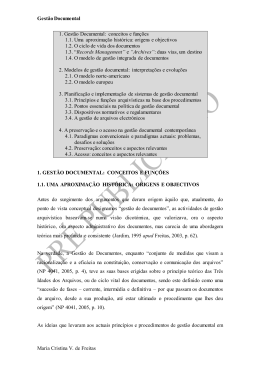 Gest&atilde;o Documental Maria Cristina V. de Freitas 1. Gest&atilde;o