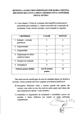 RESPOSTA AO RECURSO IMPETRADO POR MARIA CRISTINA
