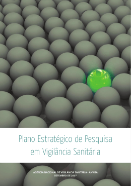 Plano Estratégico de Pesquisa em Vigilância Sanitária