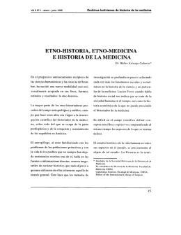 etno-historia, etno-medicina e historia de la medicina