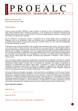Boletim Número 06 - Programa de Estudos de América Latina e