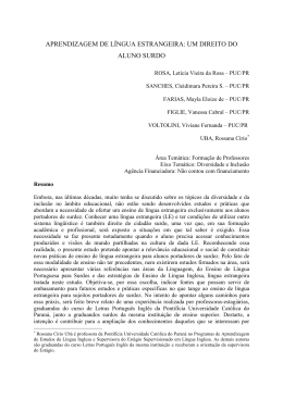 aprendizagem de l&iacute;ngua estrangeira: um direito do aluno