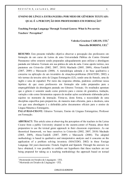 ENSINO DE LÍNGUA ESTRANGEIRA POR MEIO DE GÊNEROS