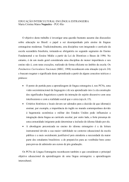 EDUCA&Ccedil;&Atilde;O INTERCULTURAL EM L&Iacute;NGUA ESTRANGEIRA Maria